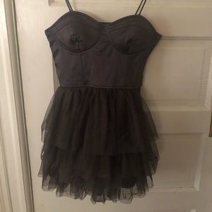 Black Layered Mini Dress!